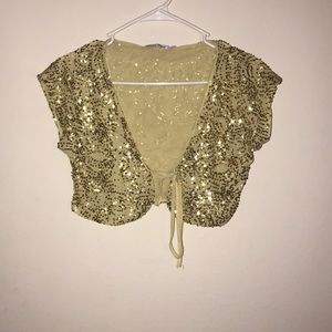 3 for 20$💥 short gold sparkly sweater